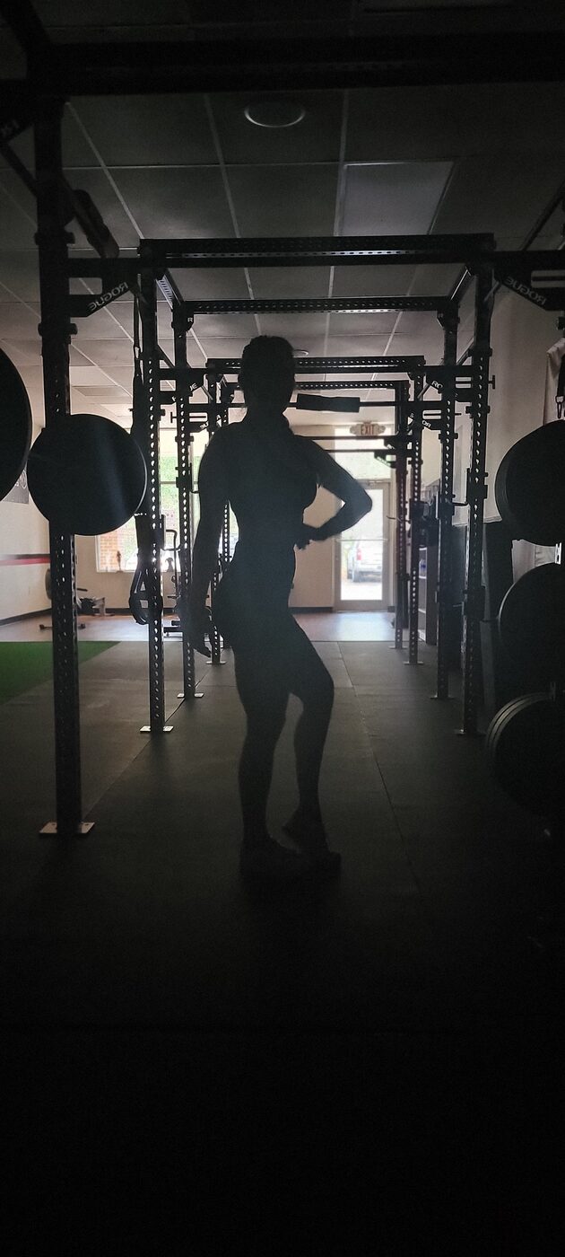 Posing practice in the gym